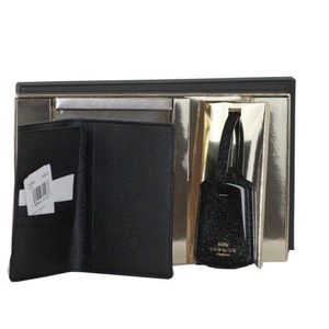 NWT Coach Crossgrain Glitter Travel Set